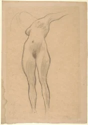 Floating Woman with Outstretched Arm (Study for Medicine)